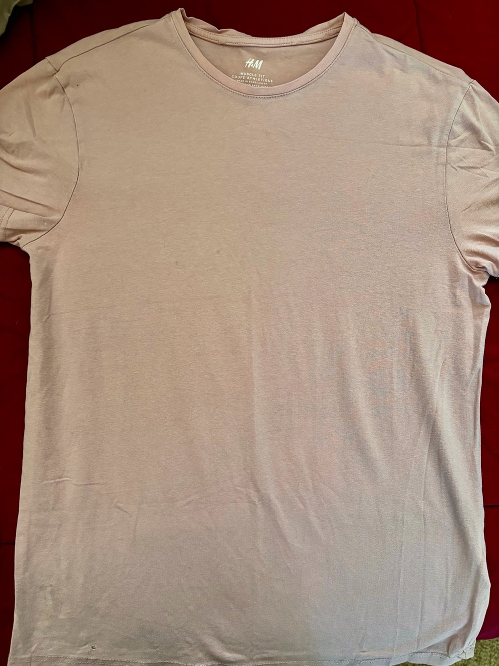 H&M Women's T-Shirt in Pale Pink